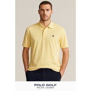 POLO GOLF RALPH‎ LAUREN Pima Cotton Polo Shirt Yellow XL Classic Fit